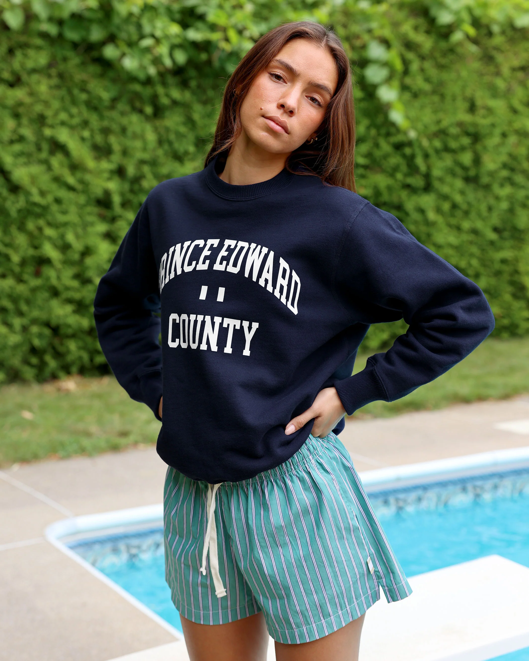 Prince Edward County Fleece Sweatshirt Navy - Unisex - Image 3