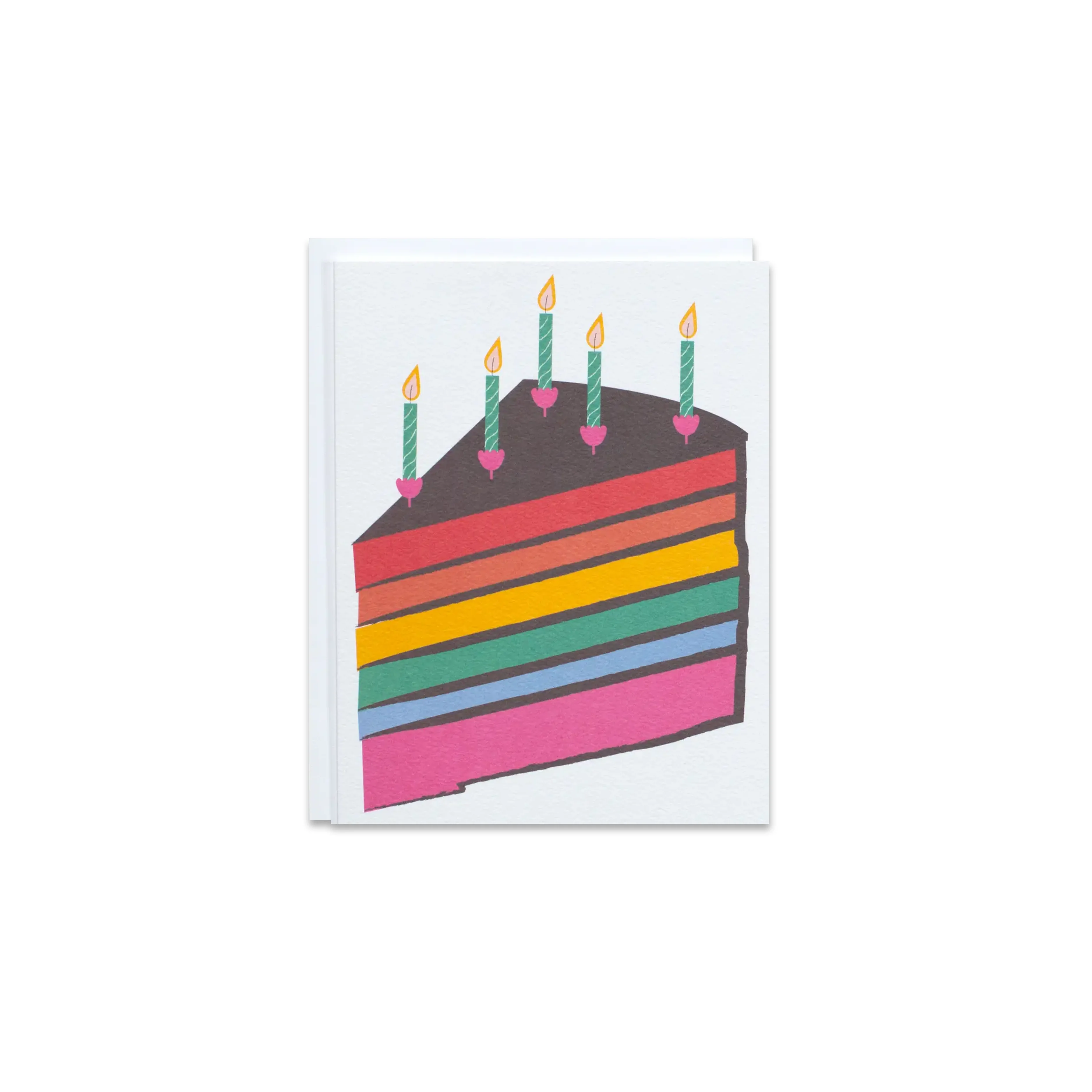 Rainbow Birthday Cake Greeting Card