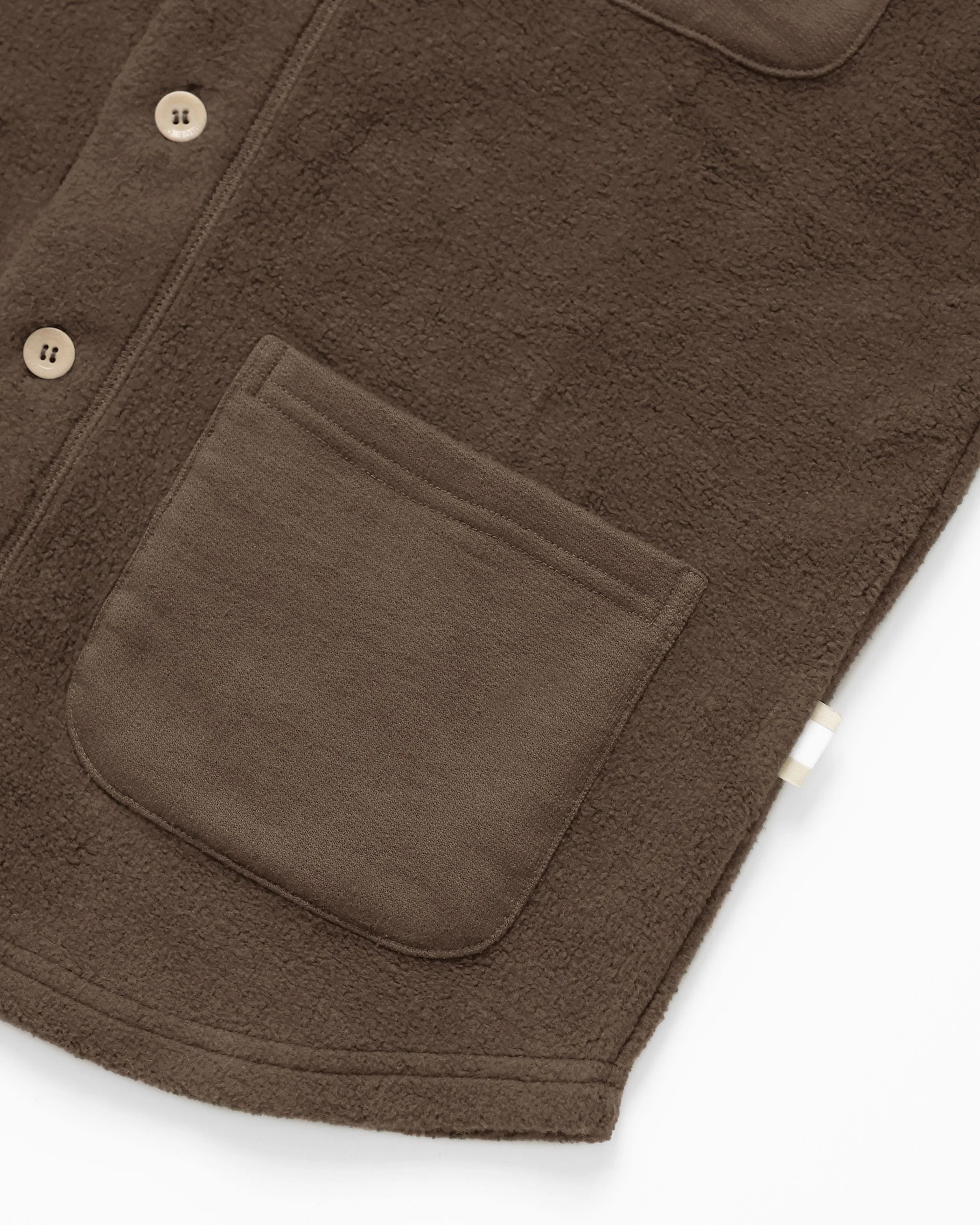 Reverse Fleece Overshirt Chestnut - Unisex - Image 5