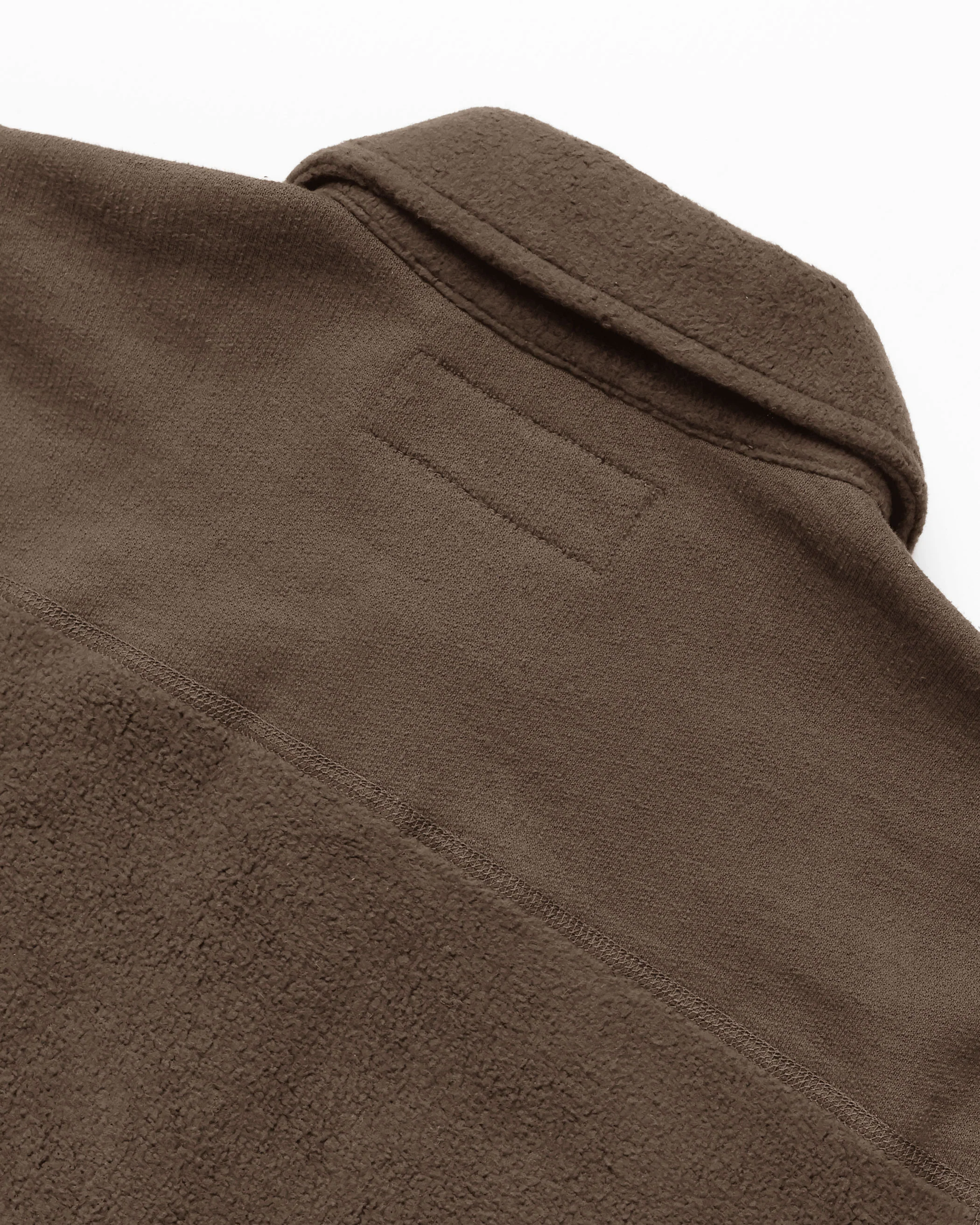 Reverse Fleece Overshirt Chestnut - Unisex - Image 6