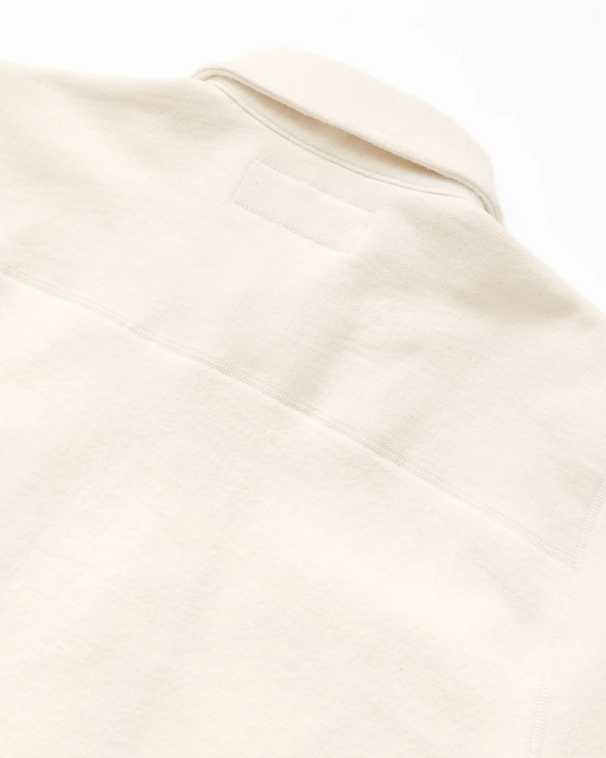 Reverse Fleece Overshirt Cream - Unisex - Image 6