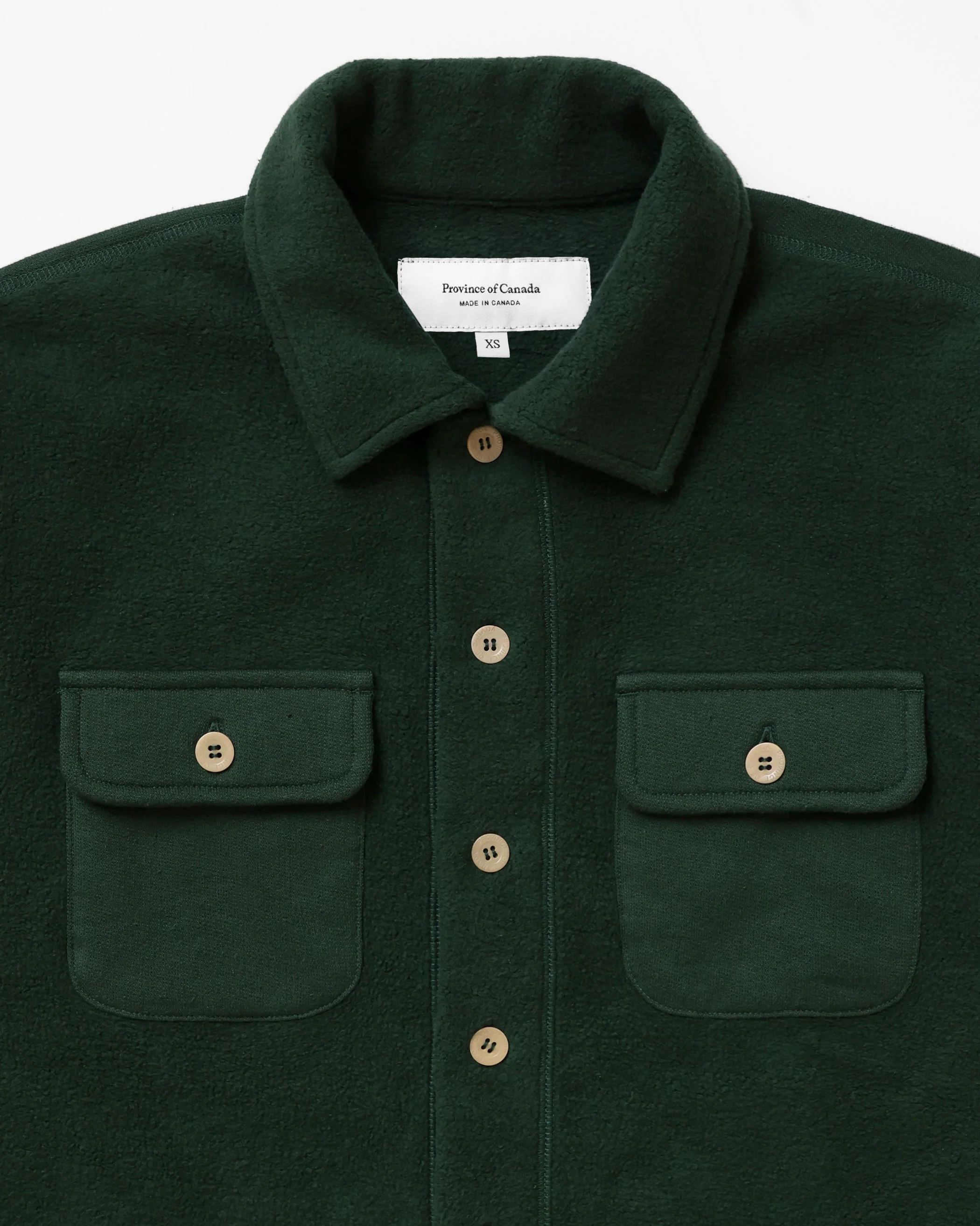 Reverse Fleece Overshirt Forest - Unisex - Image 5