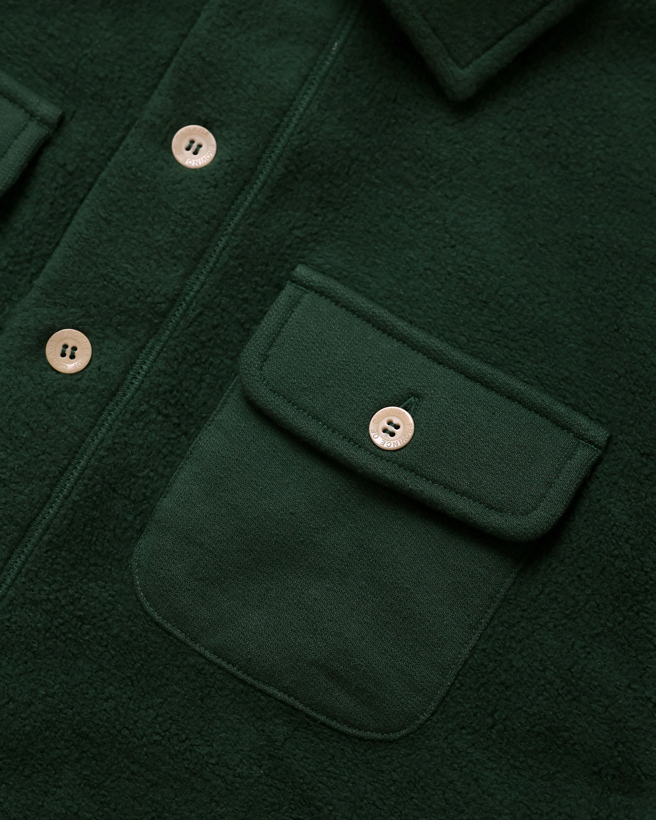 Reverse Fleece Overshirt Forest - Unisex - Image 9