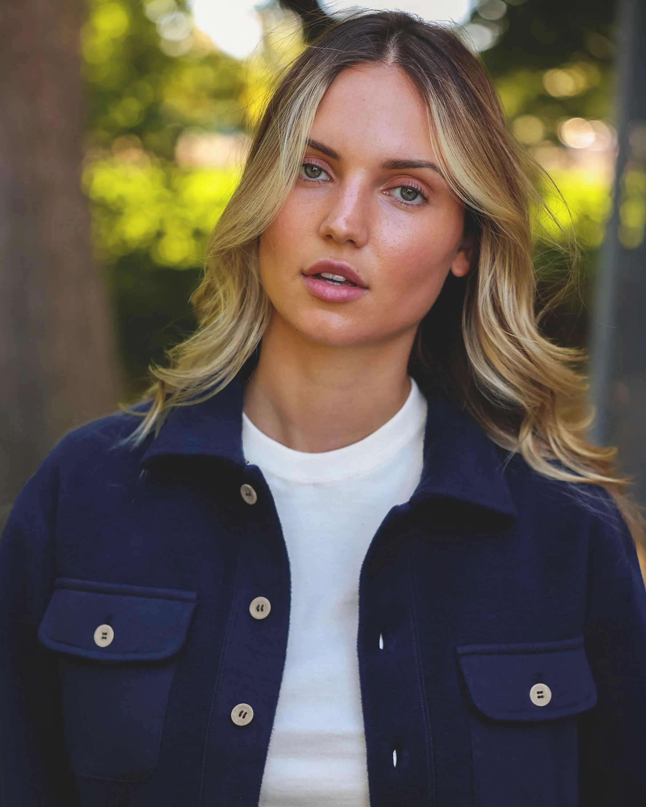 Reverse Fleece Overshirt Navy - Unisex - Image 3