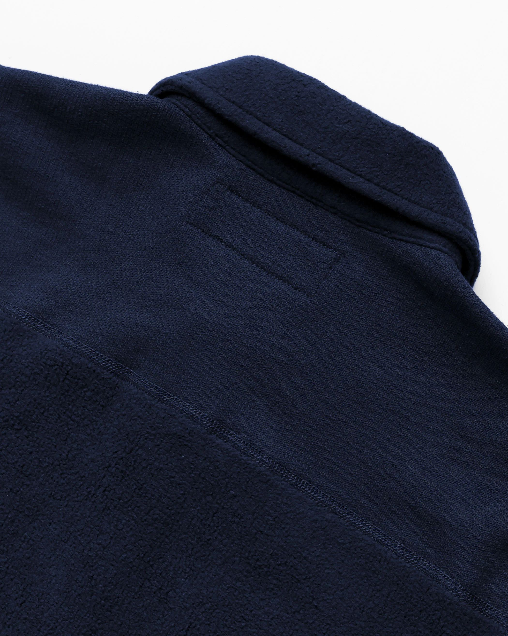 Reverse Fleece Overshirt Navy - Unisex - Image 7