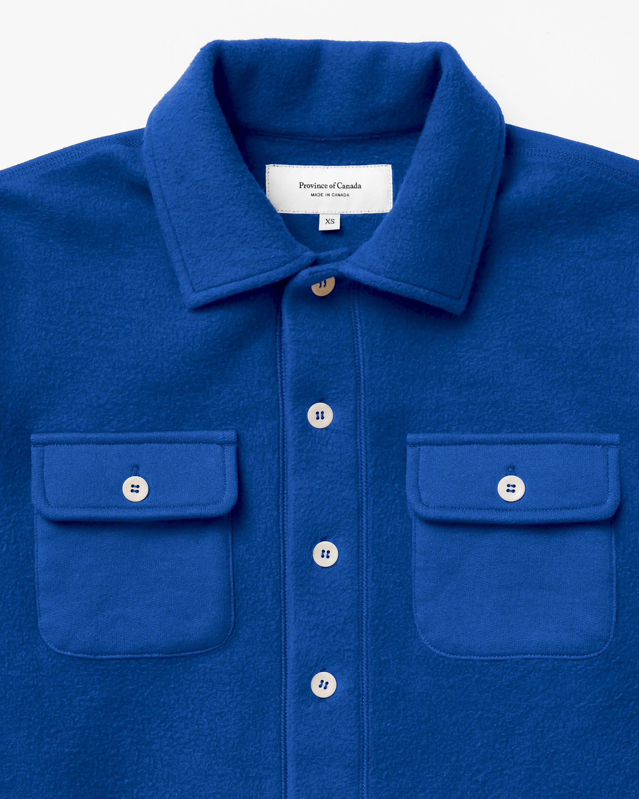 Reverse Fleece Overshirt Royal - Unisex - Image 4