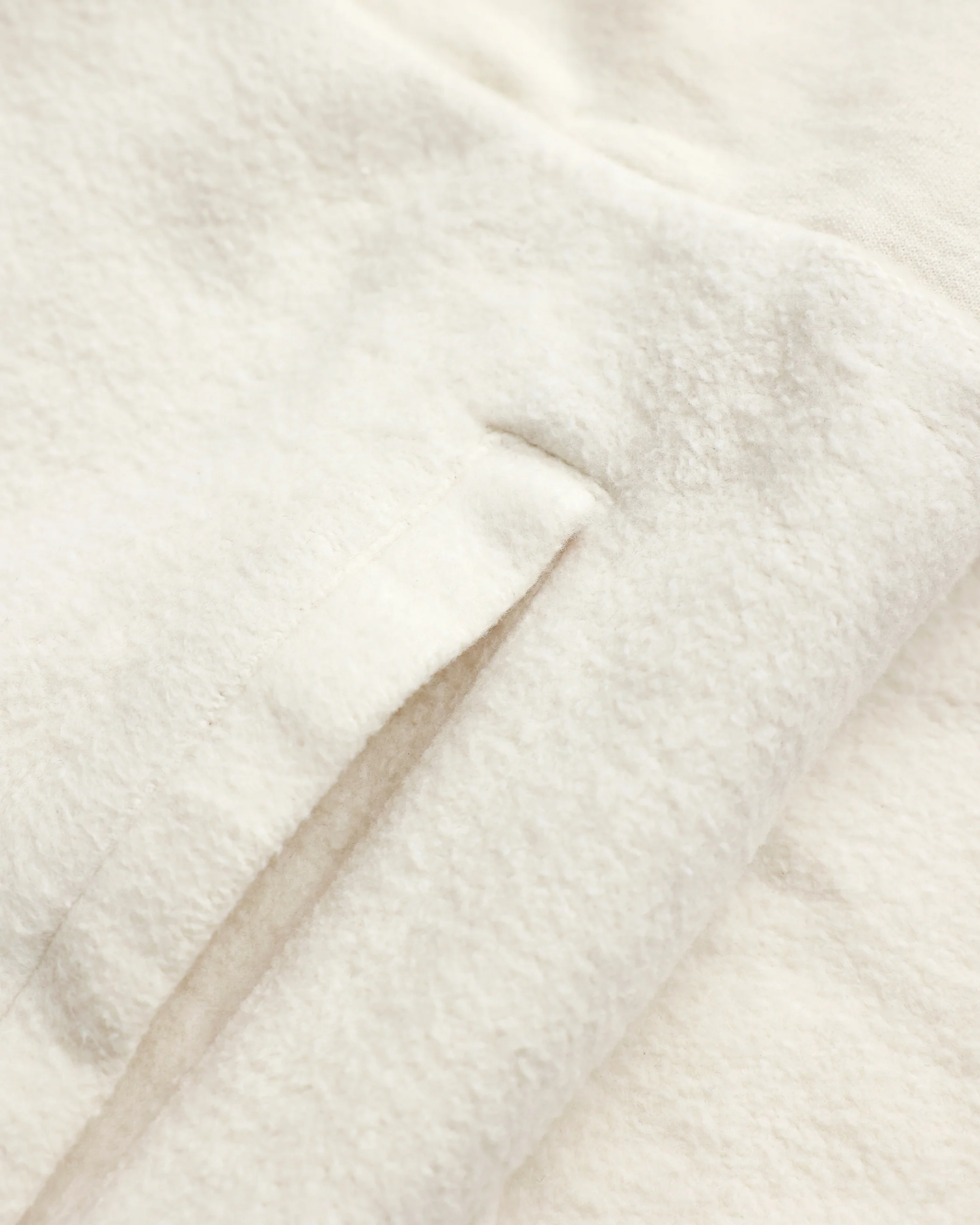 Reverse Fleece Pullover Cream - Unisex - Image 6