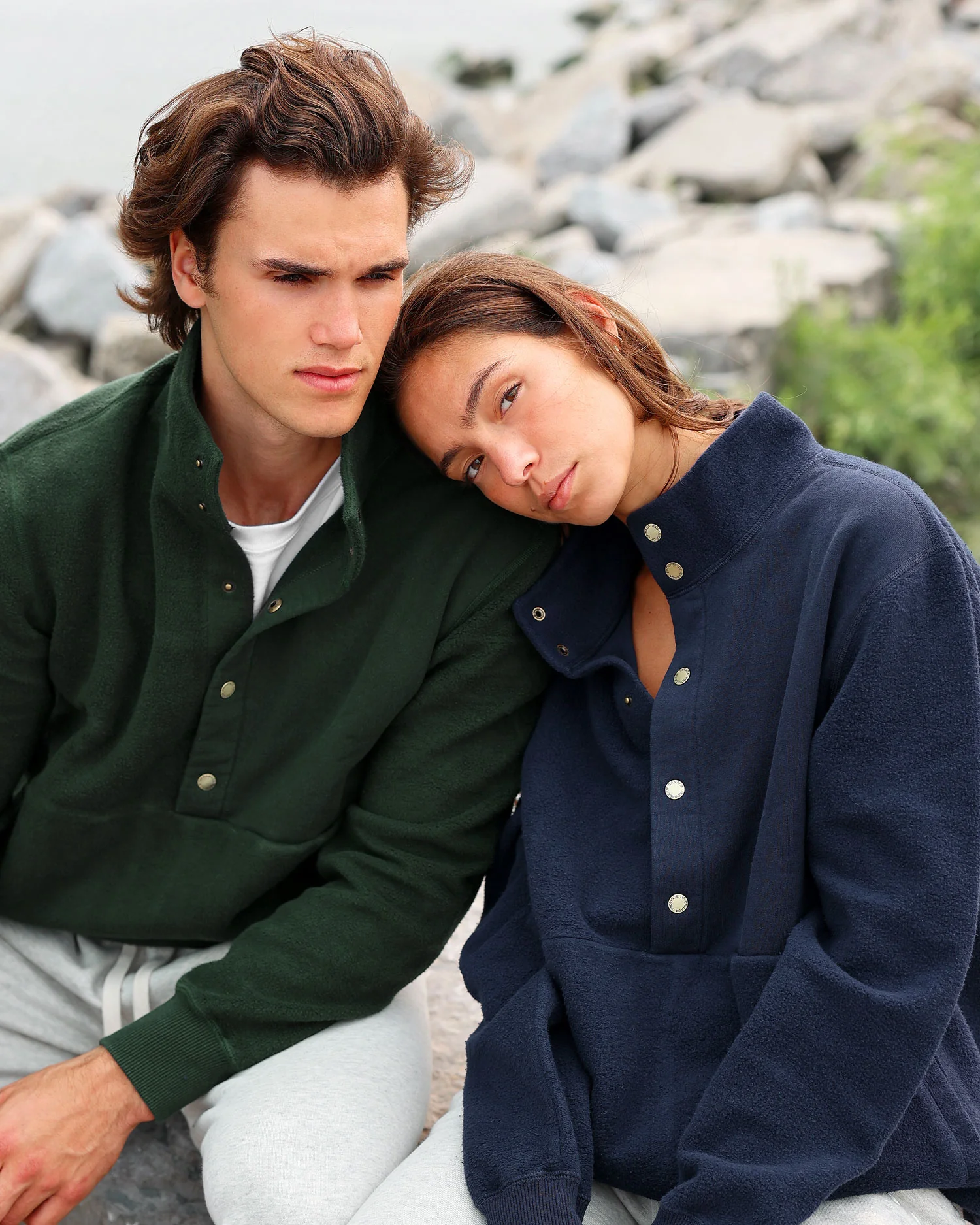 Reverse Fleece Pullover Forest - Unisex - Image 3