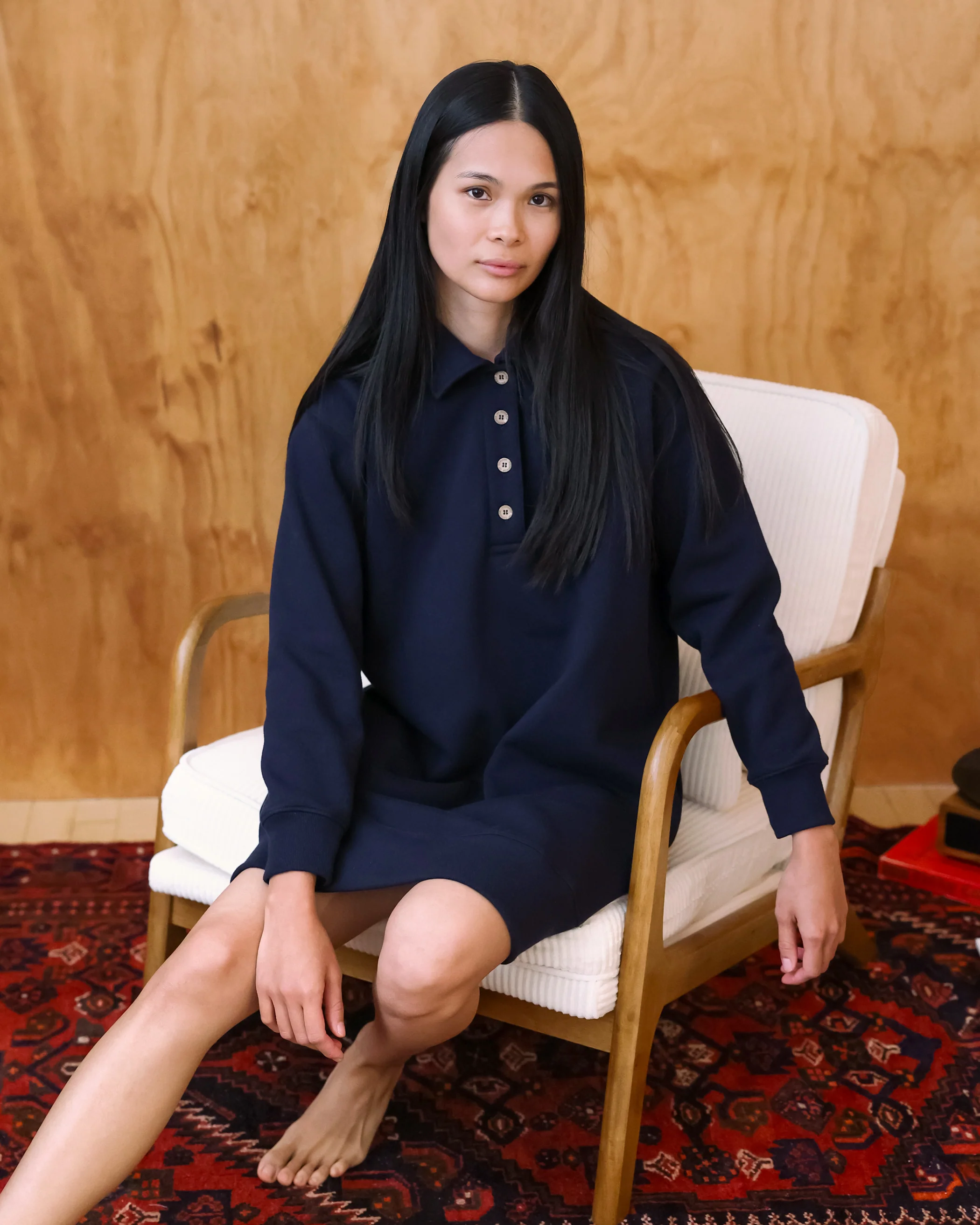Sweater Dress Navy - Image 3