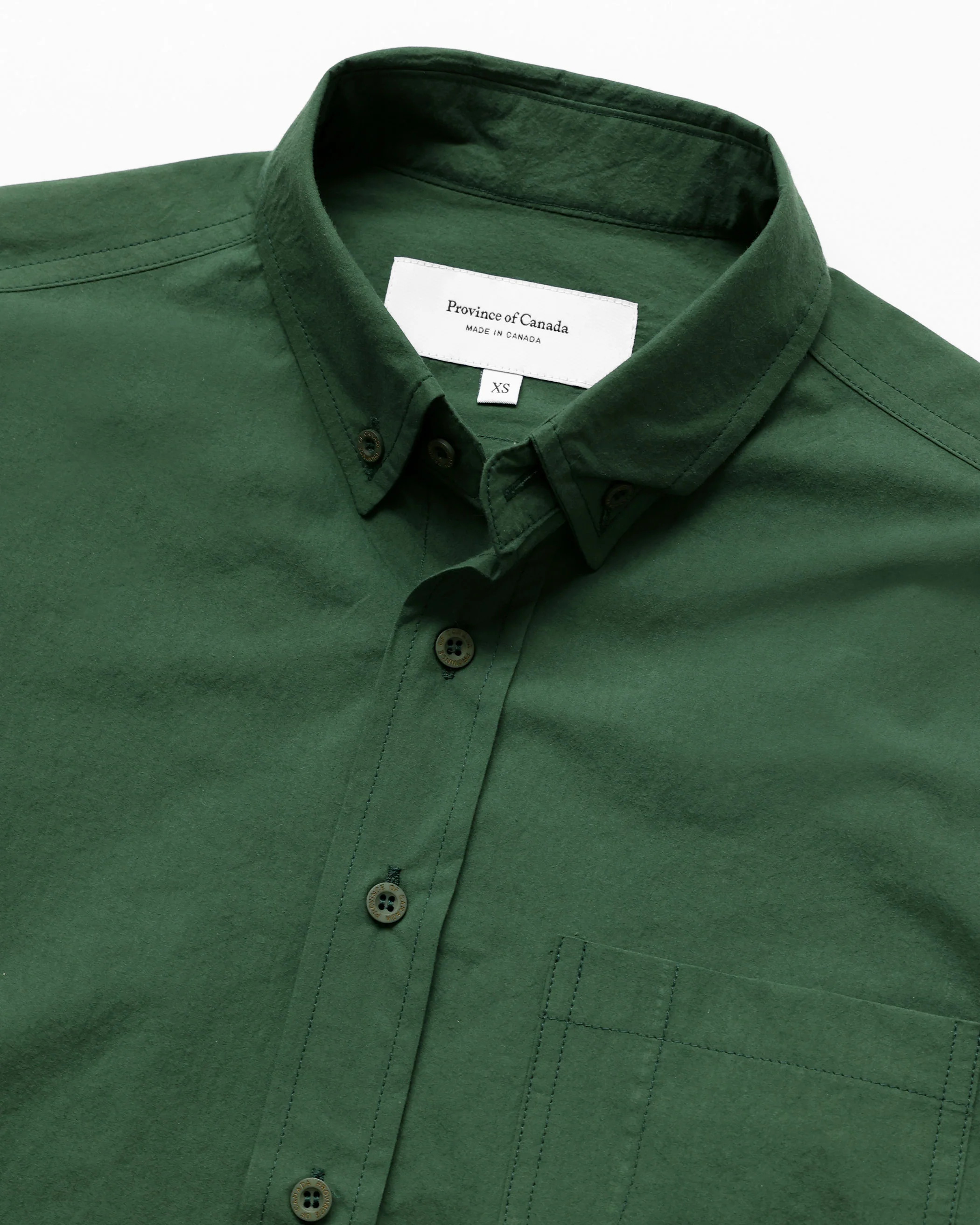 Washed Poplin Shirt Forest - Unisex - Image 4