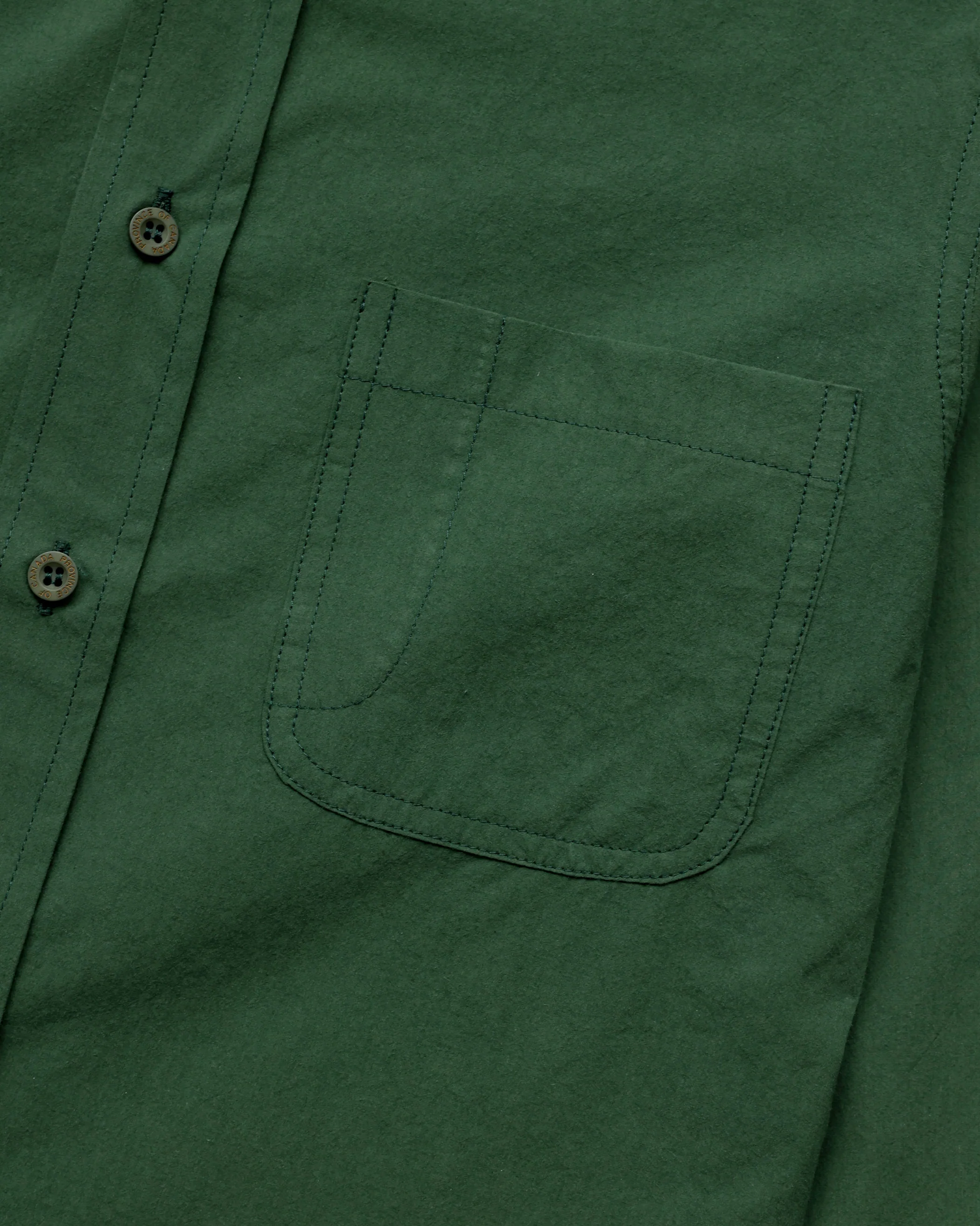 Washed Poplin Shirt Forest - Unisex - Image 8
