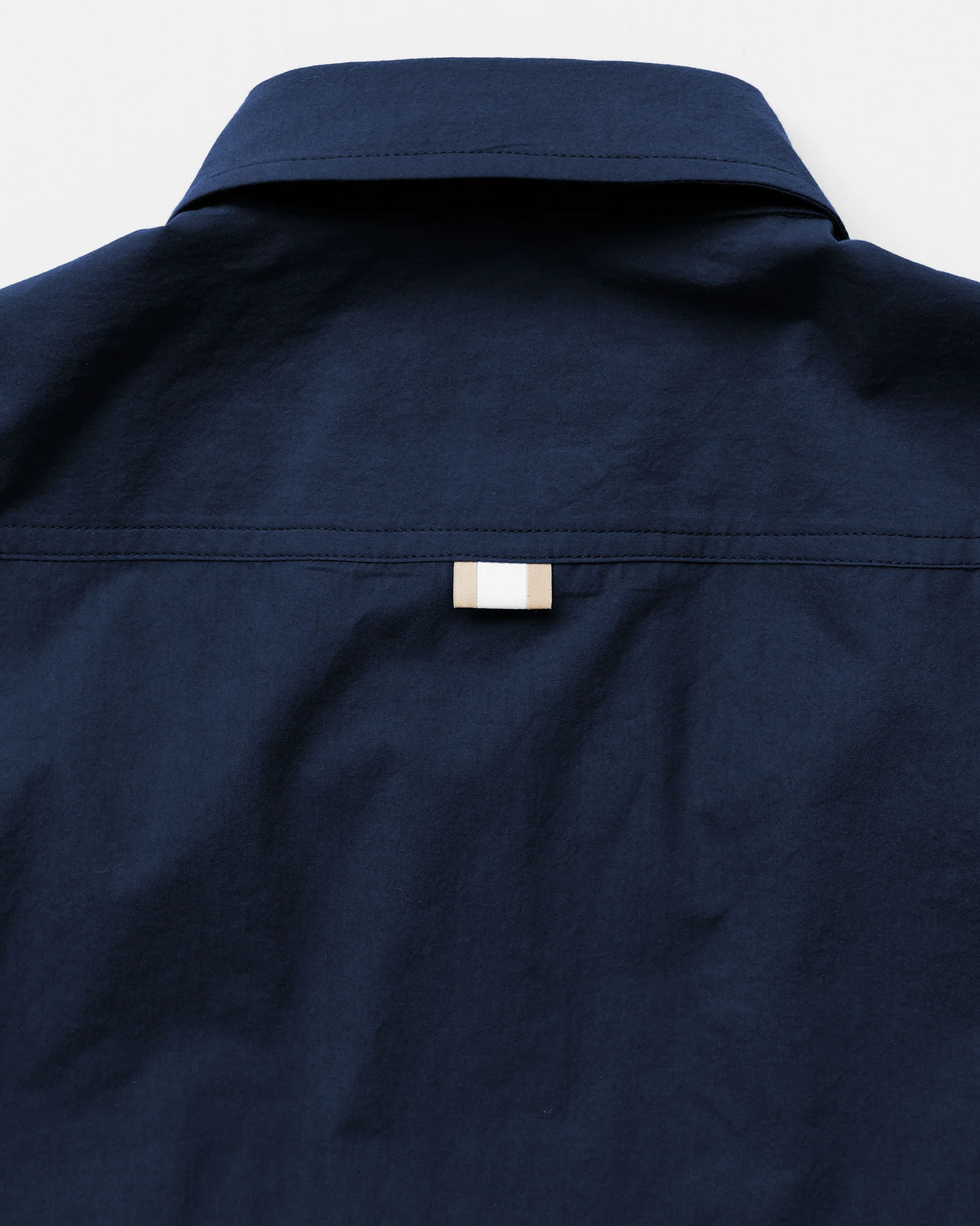 Washed Poplin Shirt Navy - Unisex - Image 7