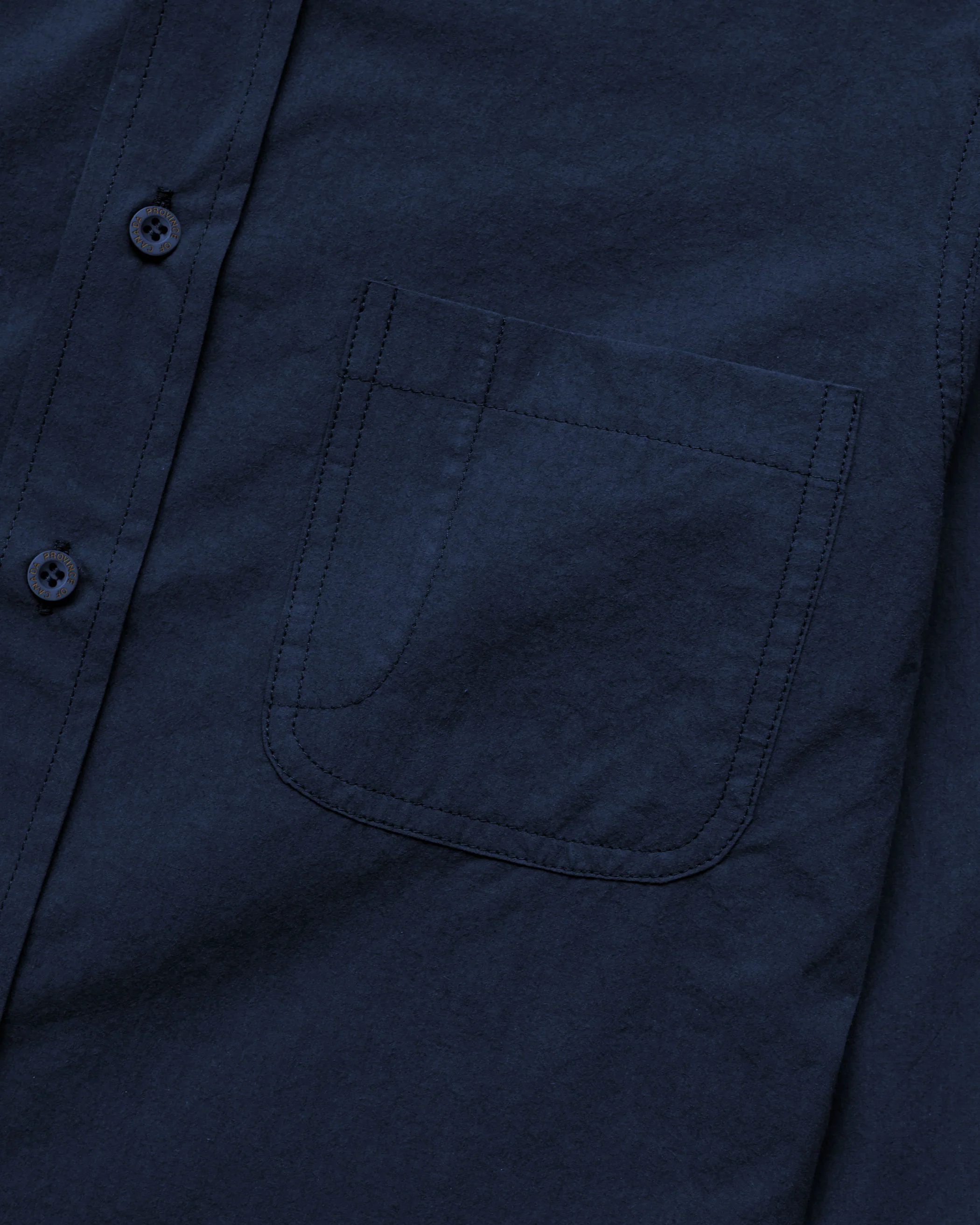 Washed Poplin Shirt Navy - Unisex - Image 8