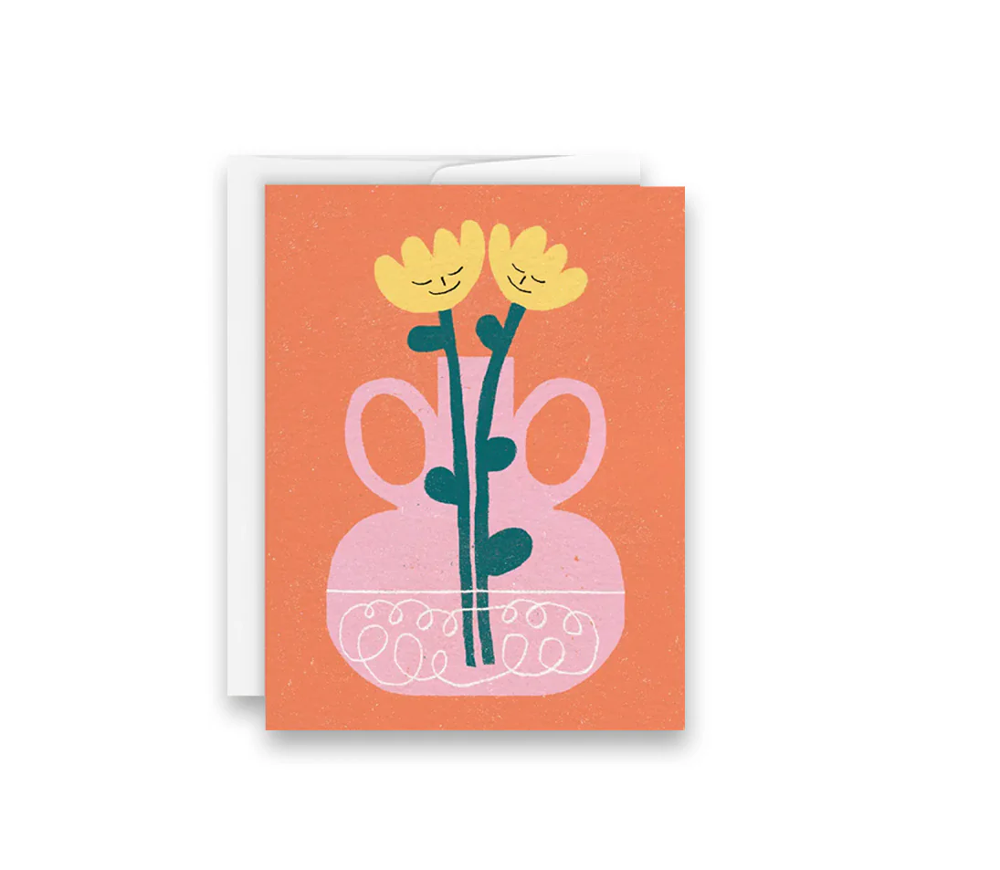 Yellow Tulipes Greeting Card