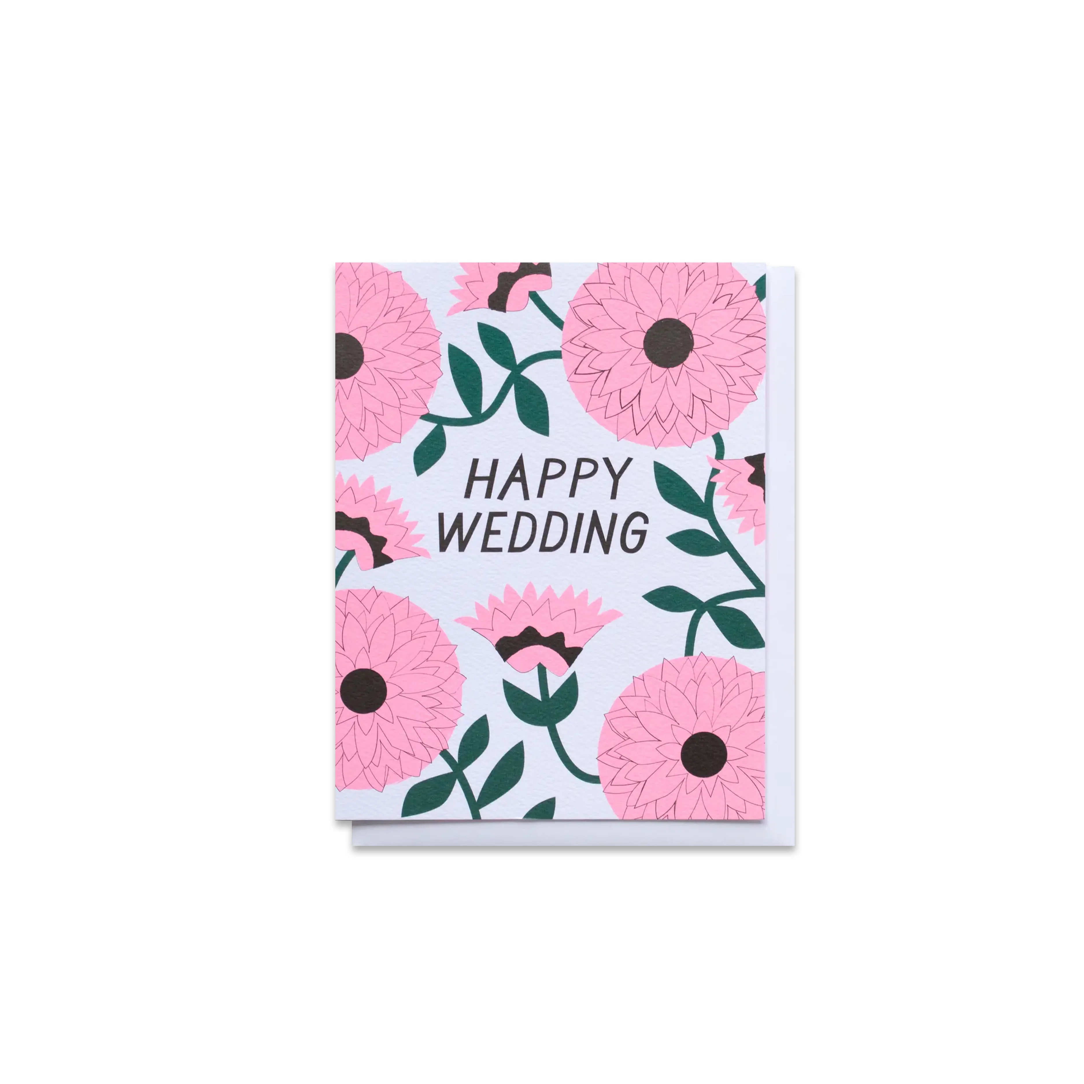 Zinnia Wedding Greeting Card